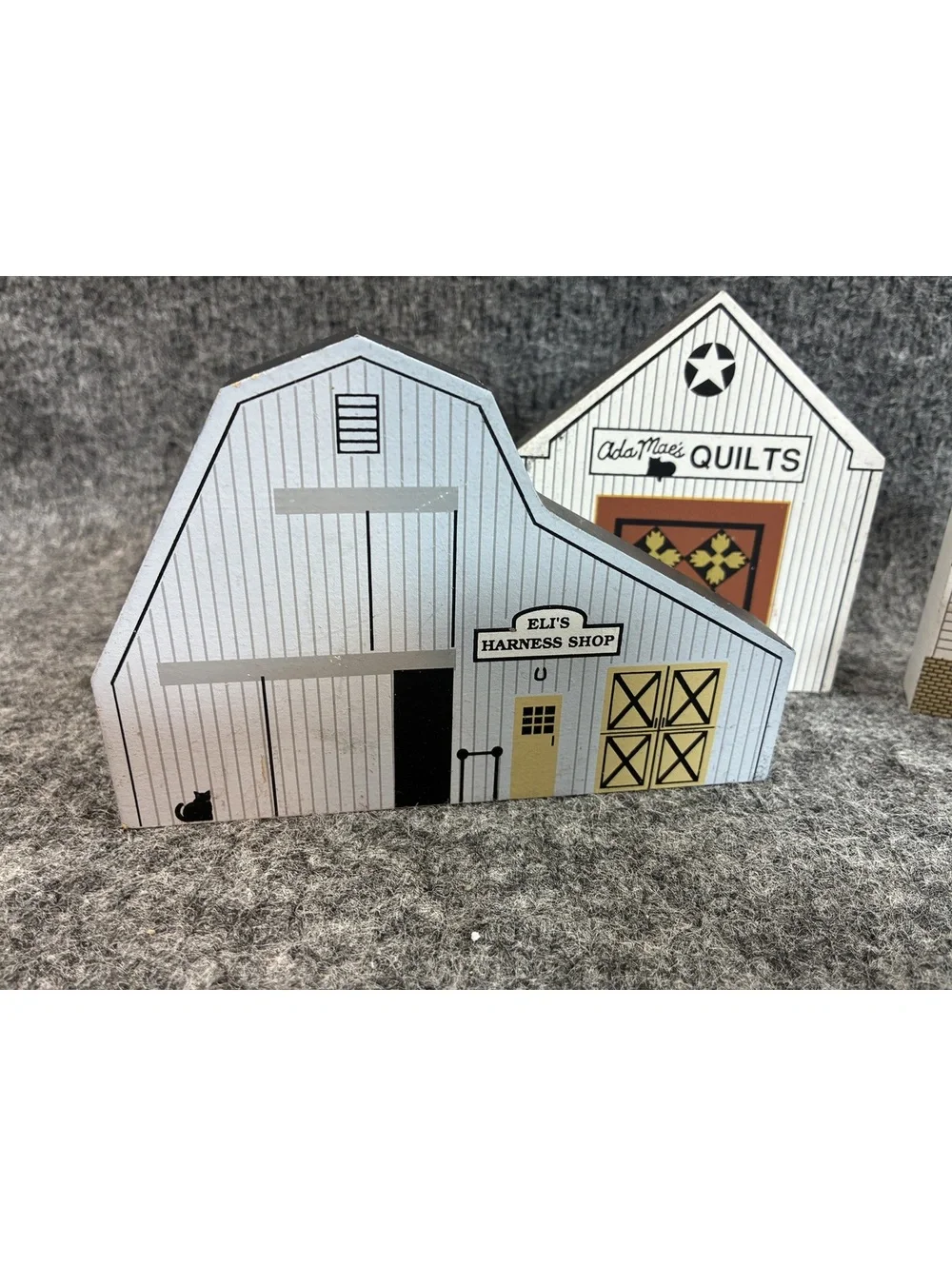 The Cat's Meow Ohio Amish Series Wooden Buildings Set of 4
